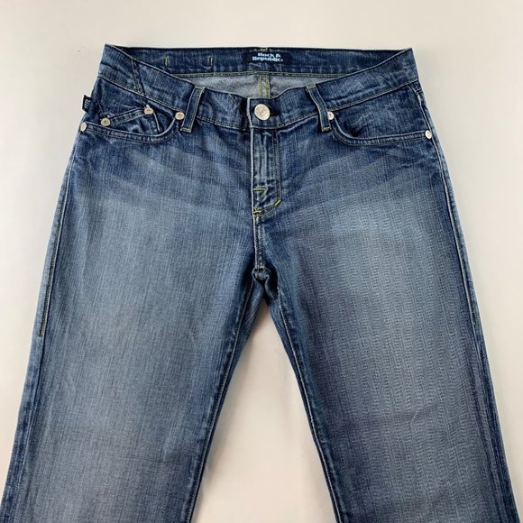 LONG Rock & Republic Jeans Rainbow Embroidered Pocket Roth Flare 29 - Picture 2 of 10